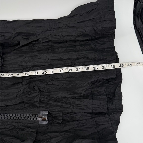 Nanako Black Crinkle Textured Full Zip Duster Jacket Men's - Picture 7 of 8